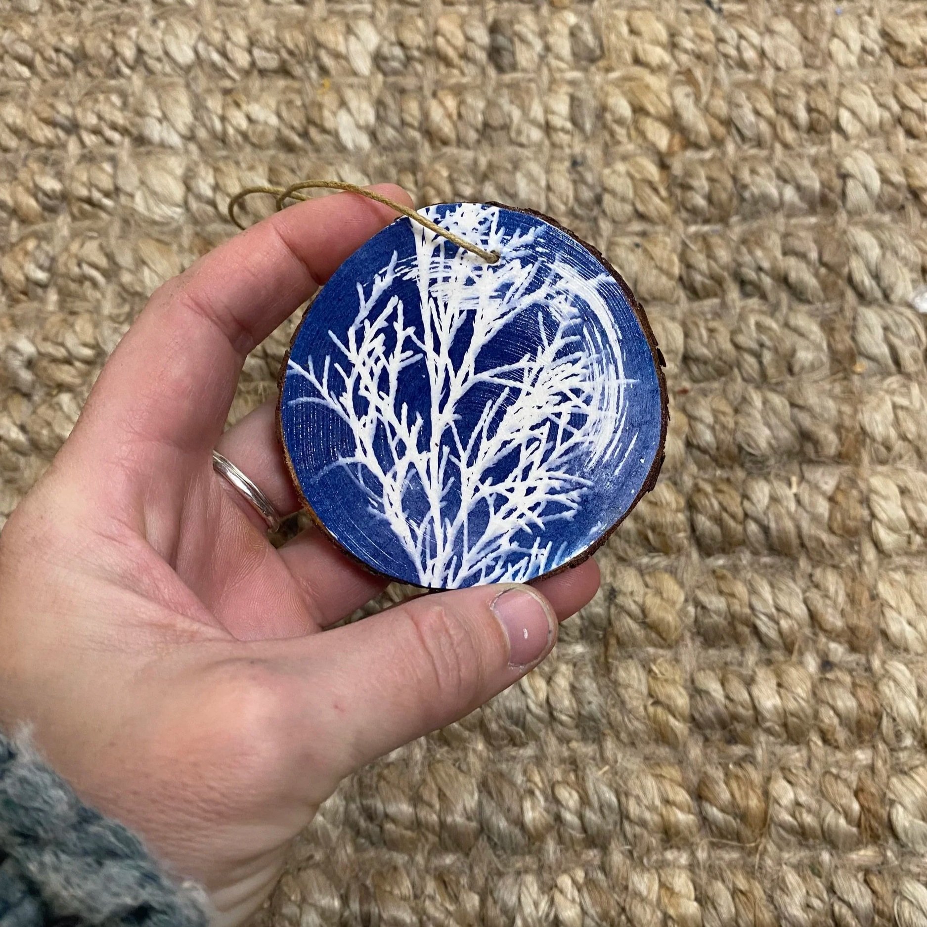 3" Cyanotype Ornament