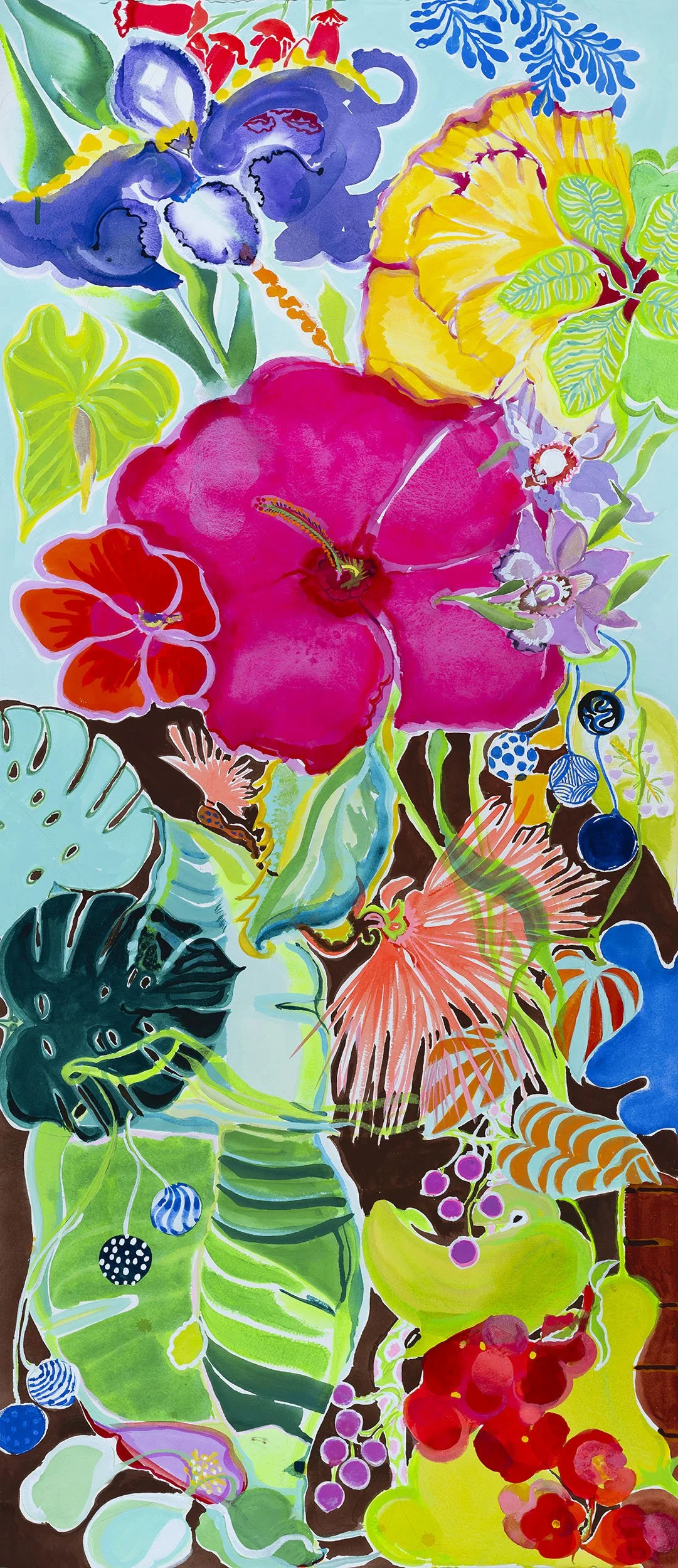 Sentimental Journey, 2026, gouache on arches paper, 23 x 53 inches