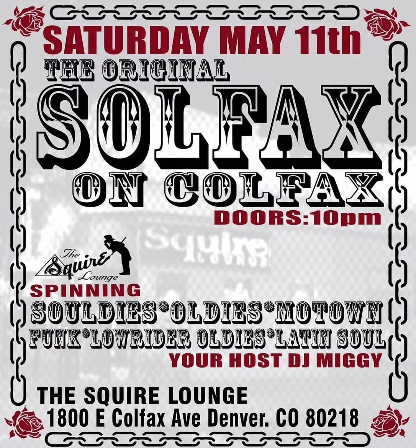 Miggy is back on Colfax this Saturday bringing all the soul we need! @miggy7575 #soulfax #soulfaxoncolfax