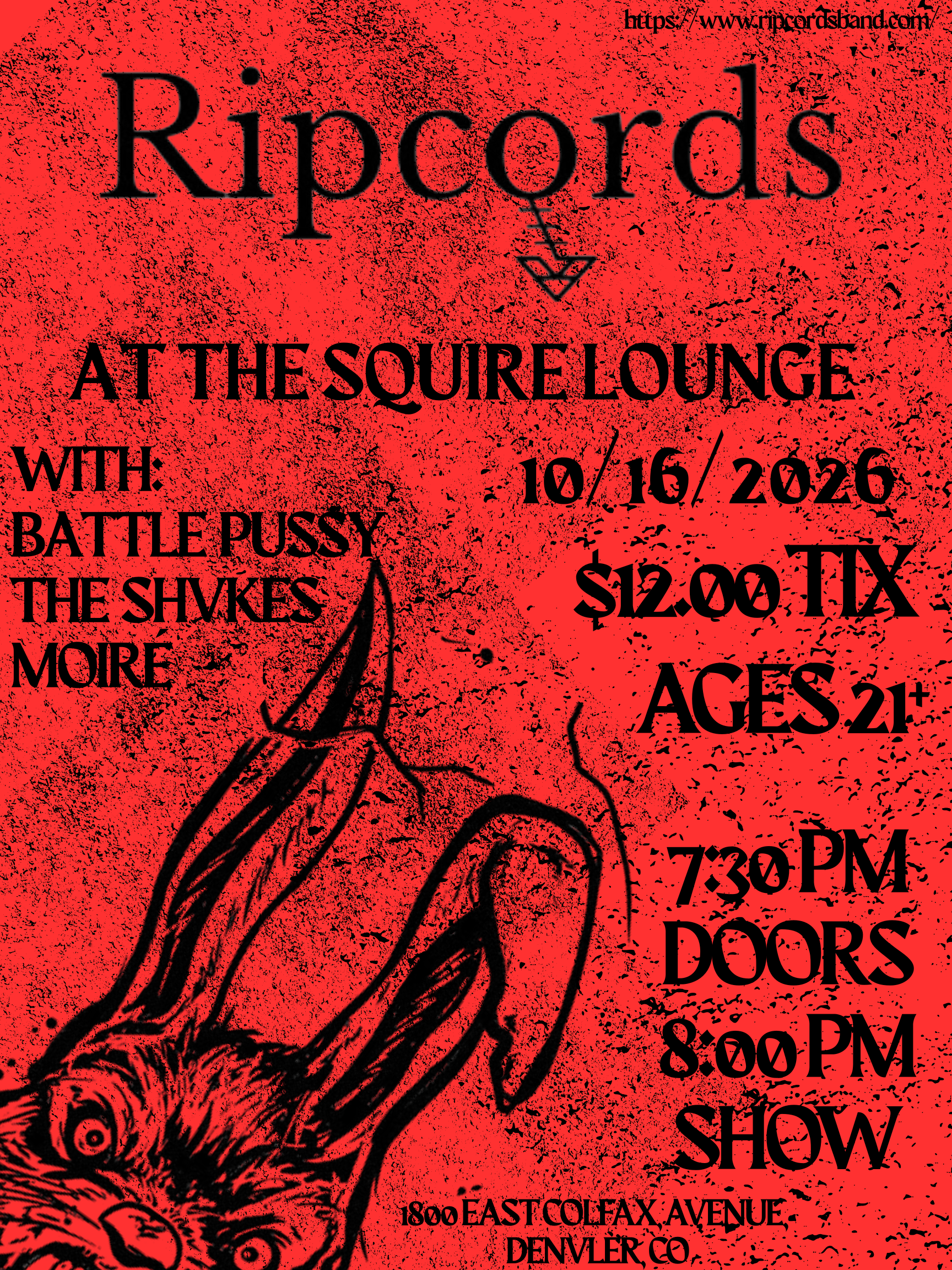 Ripcords, Battle Pussy, The Shvkes, Moire