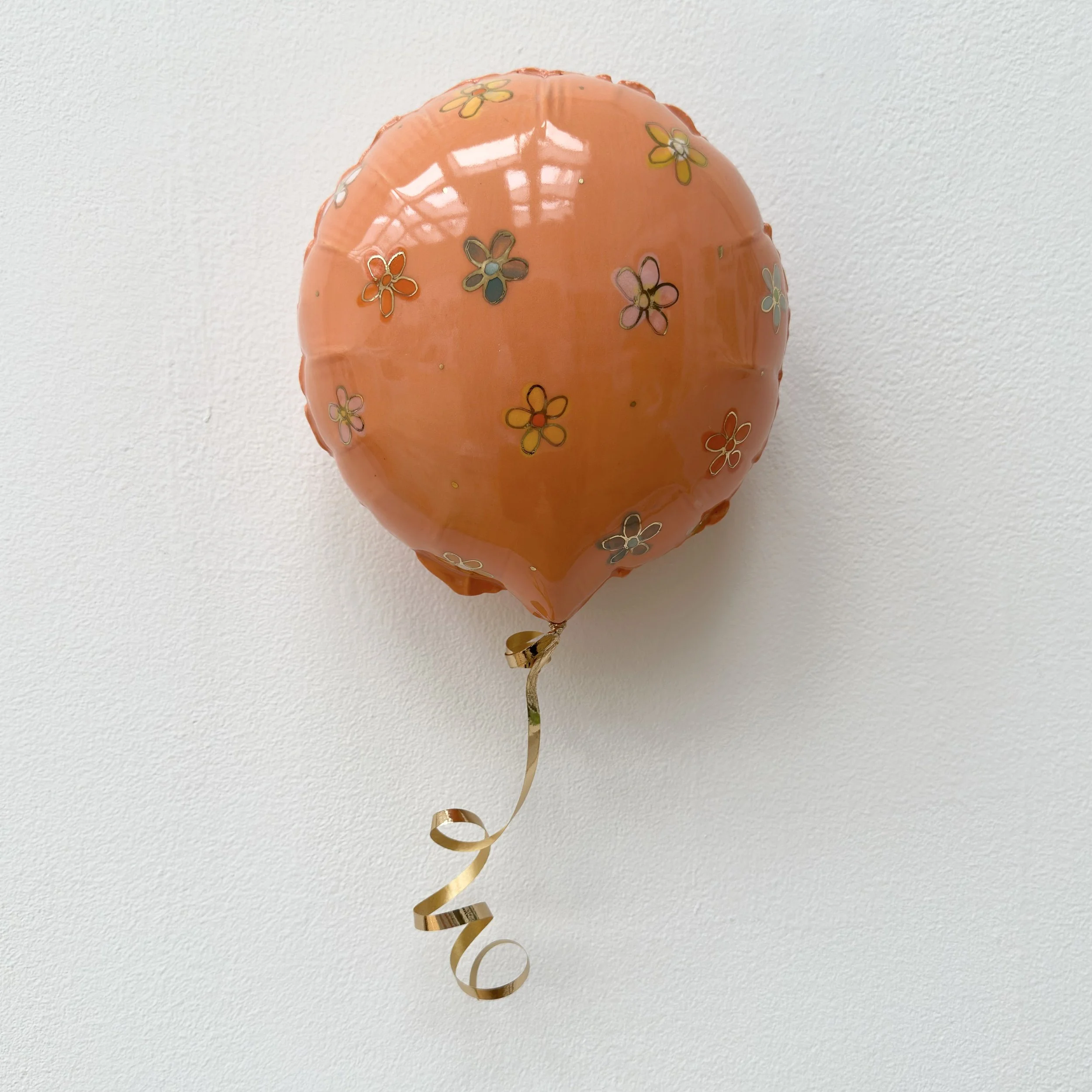 Maddison Graybill: Coral Gold Luster Flower Balloon, MMG89
