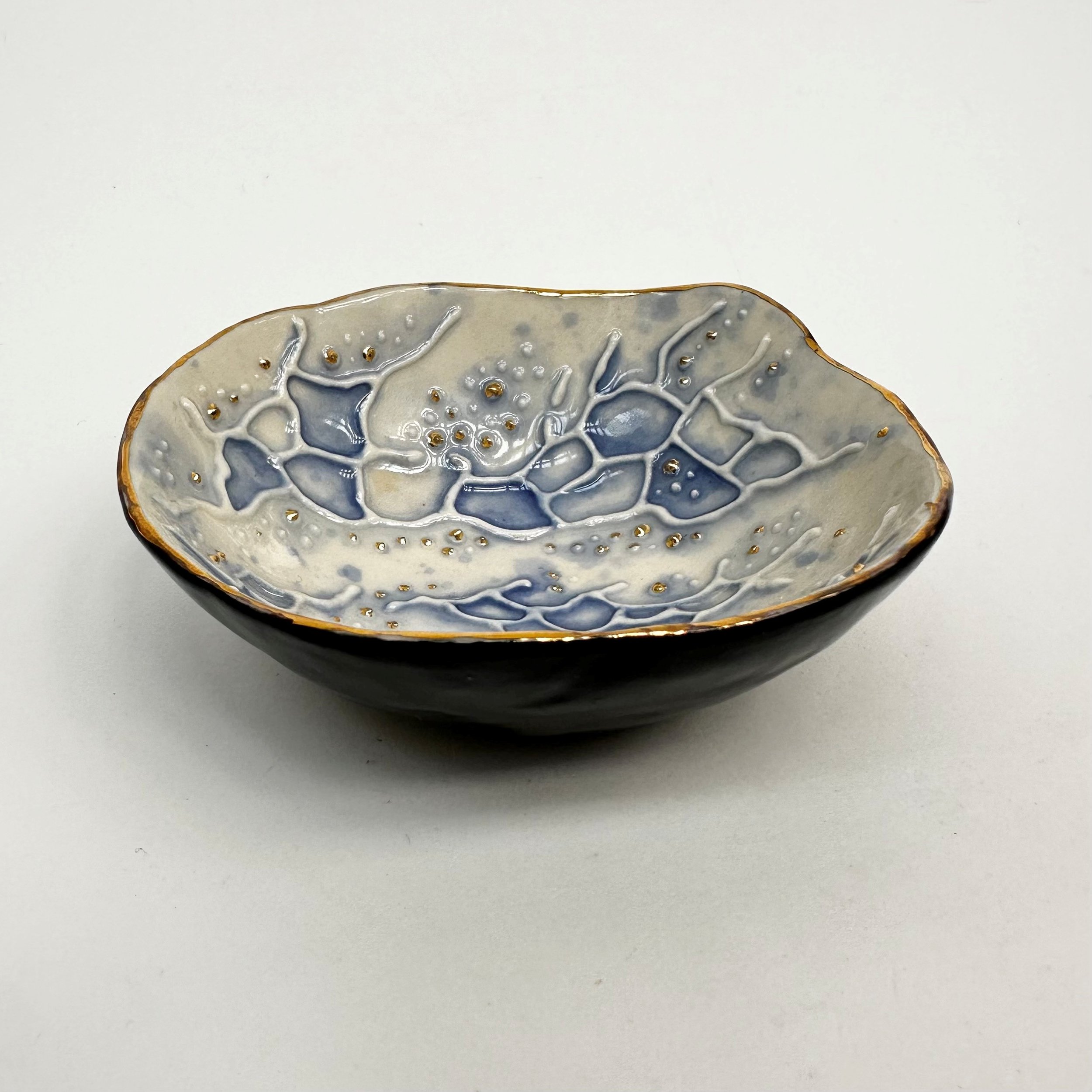 Maria Bruckman: Small Bowl with Blue Cells, MB248