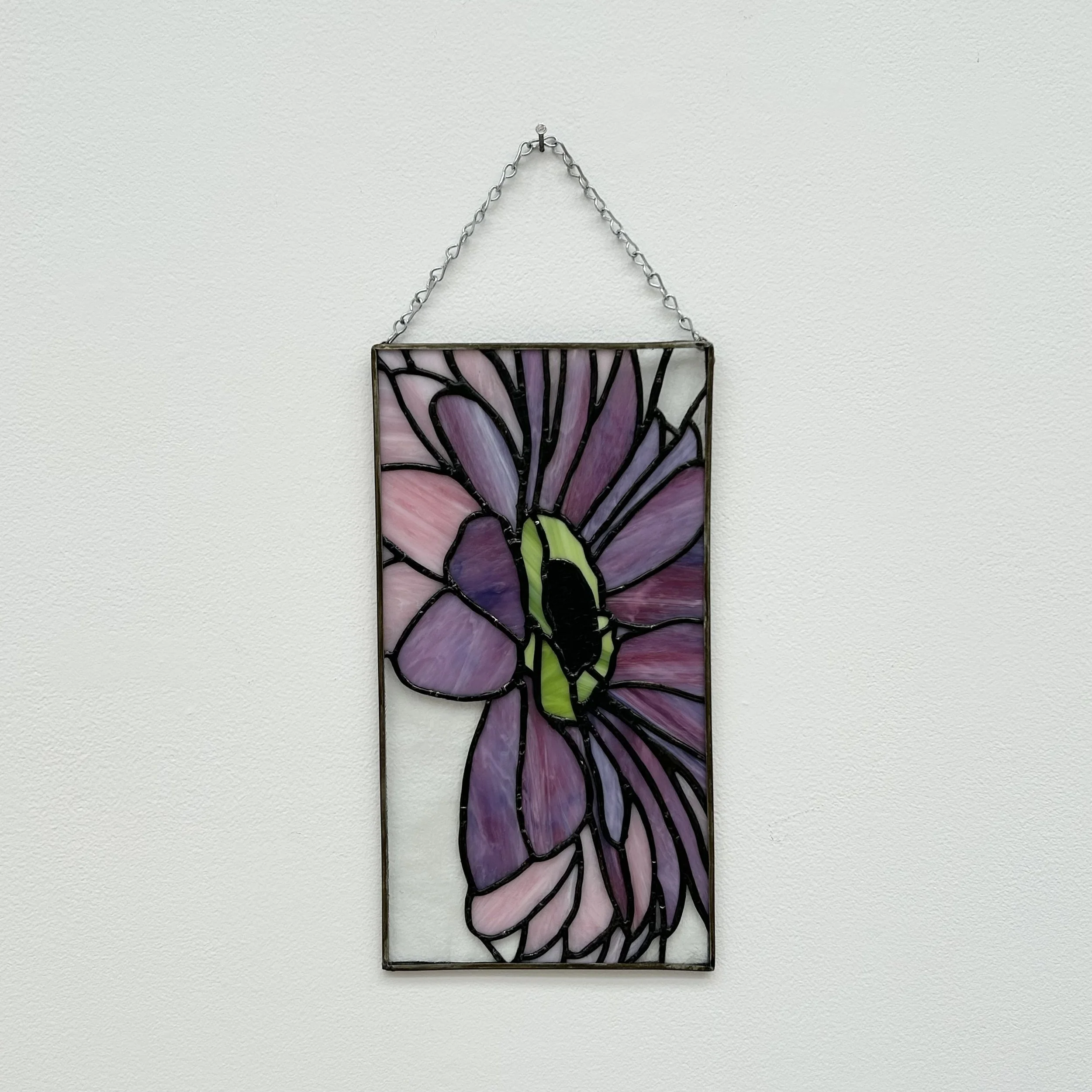Seonaid Whitefield: Purple Gerber Daisy Panel, SKW7