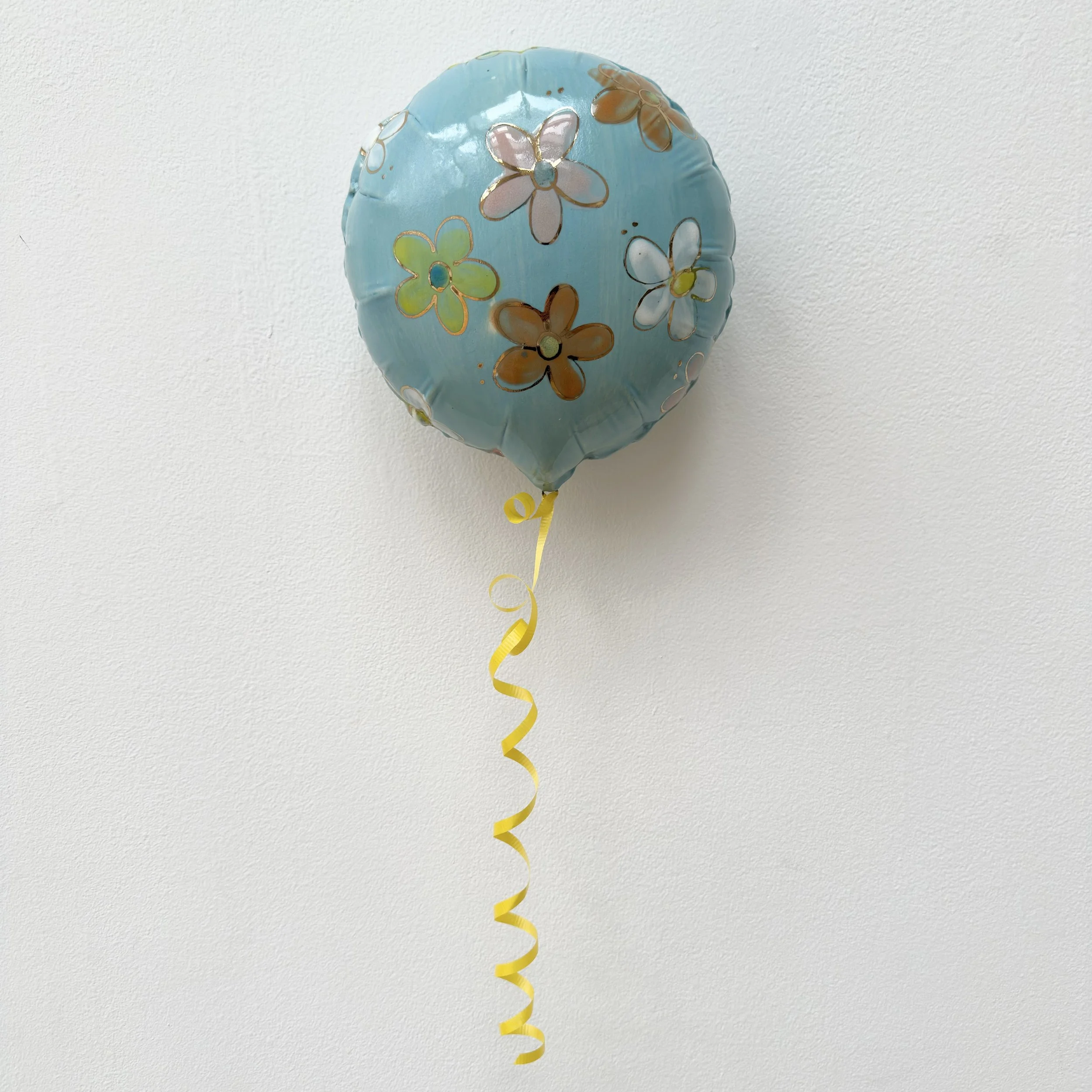 Maddison Graybill: Blue Gold Luster Flower Balloon, MMG88