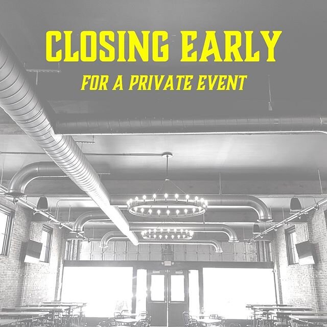 Today we will be open from 2pm to 5pm, as we will be closing early for a private event. We will resume our normal business hours tomorrow, 2pm to 10pm. We apologize for any inconvenience!