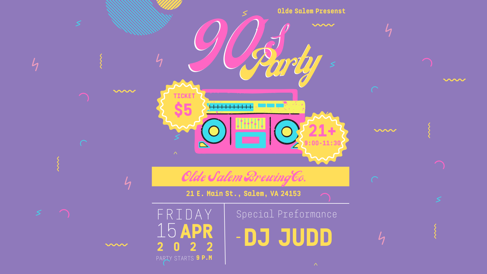 90s Party!! With DJ Judd