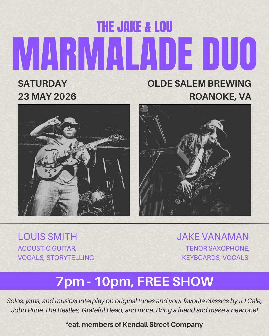 Market: The Jake &amp; Lou Marmalade Duo