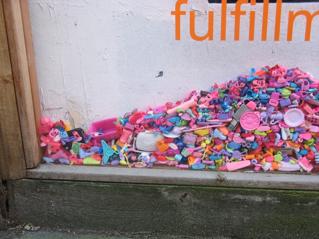 Want/Need -installation detail (2014), mixed media window installation