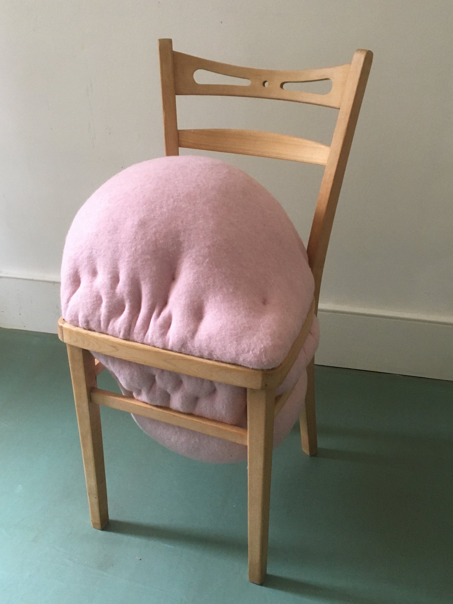     Chimera 2,  2020  found kitchen chair, boiled wool, recycled fibrefill, coconut coir and hessian 