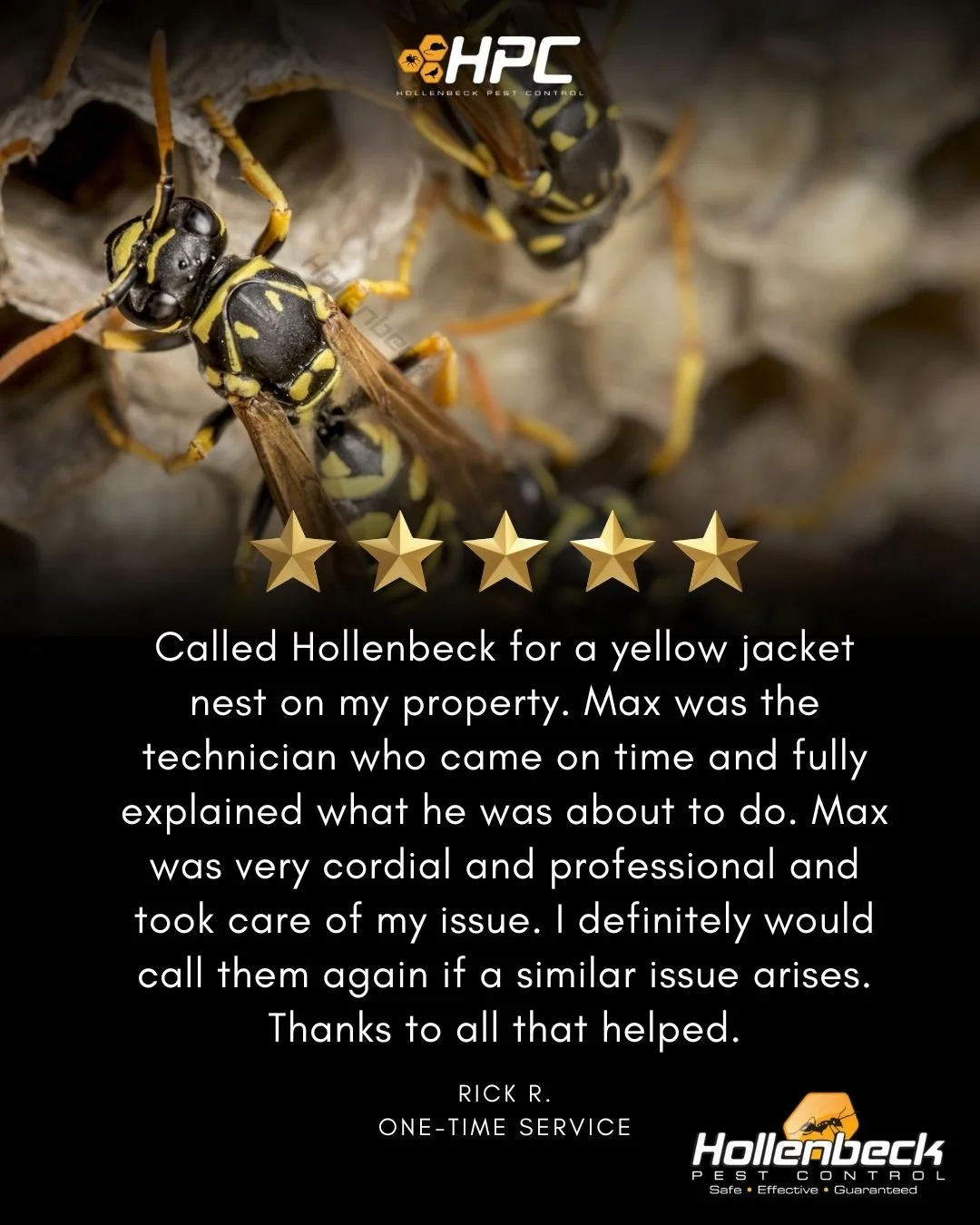 We love hearing from happy customers! Big thanks to our technician Max for handling that yellow jacket nest with care and skill. Great job Max and shoutout to our whole team for pushing through a busy bee season! 🐝💪

#pestcontrol#exterminator#shopl