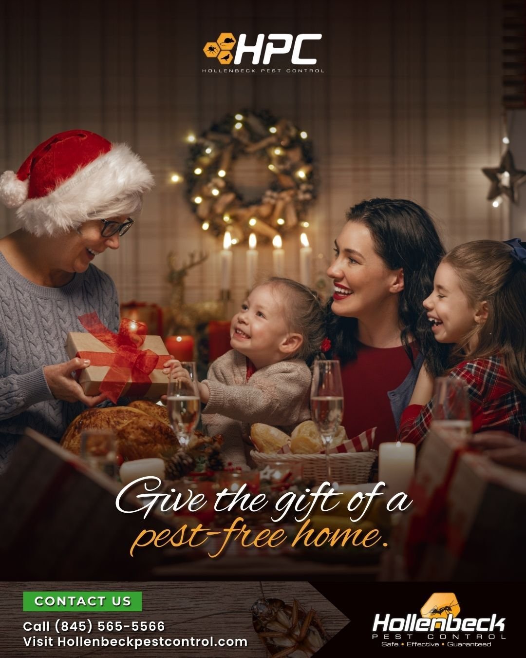 Celebrate the holidays pest-free and stress-free with Hollenbeck Pest Control. 🎁🚫🐜

📞 Call for a free inspection:
(845) 565-5566

#pestcontrol#exterminator#shoplocal#smallbusiness#hudsonvalley#hollenbeck#residentialpestcontrol#interiorservice#ext