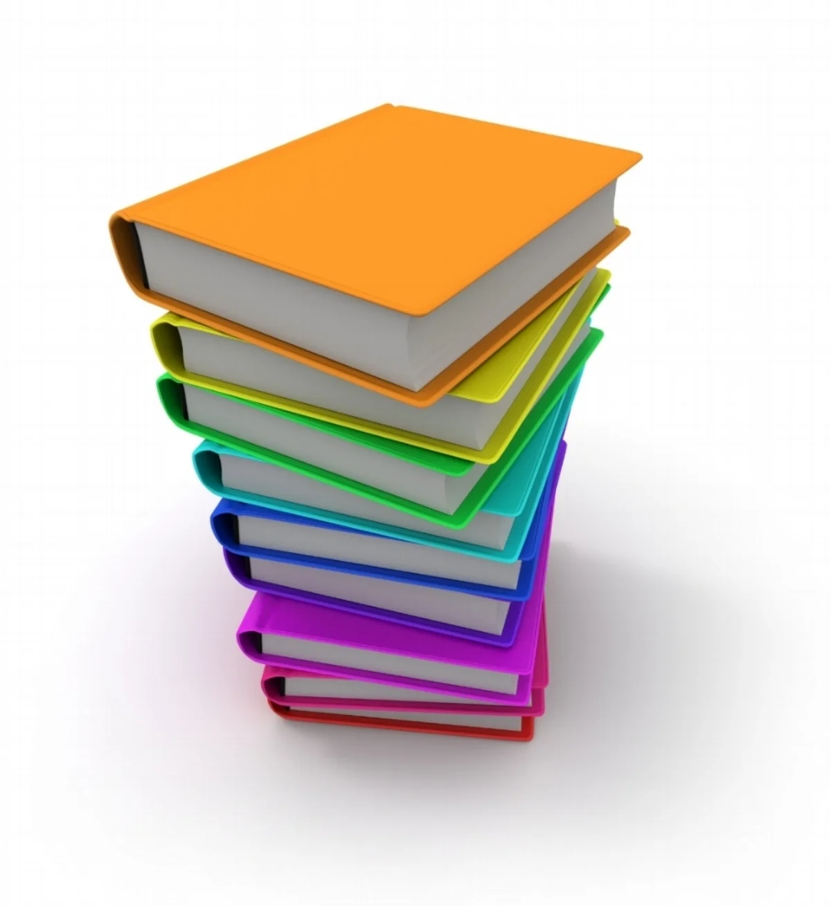 Stack of multicoloured books in rainbow flag colours. Photo by Franck-Boston/iStock / Getty 