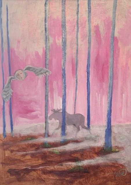 Gryning i skogen -45x62cm.jpeg