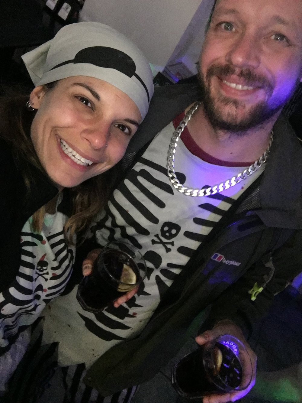 We dressed up as zombie pirates for halloween.