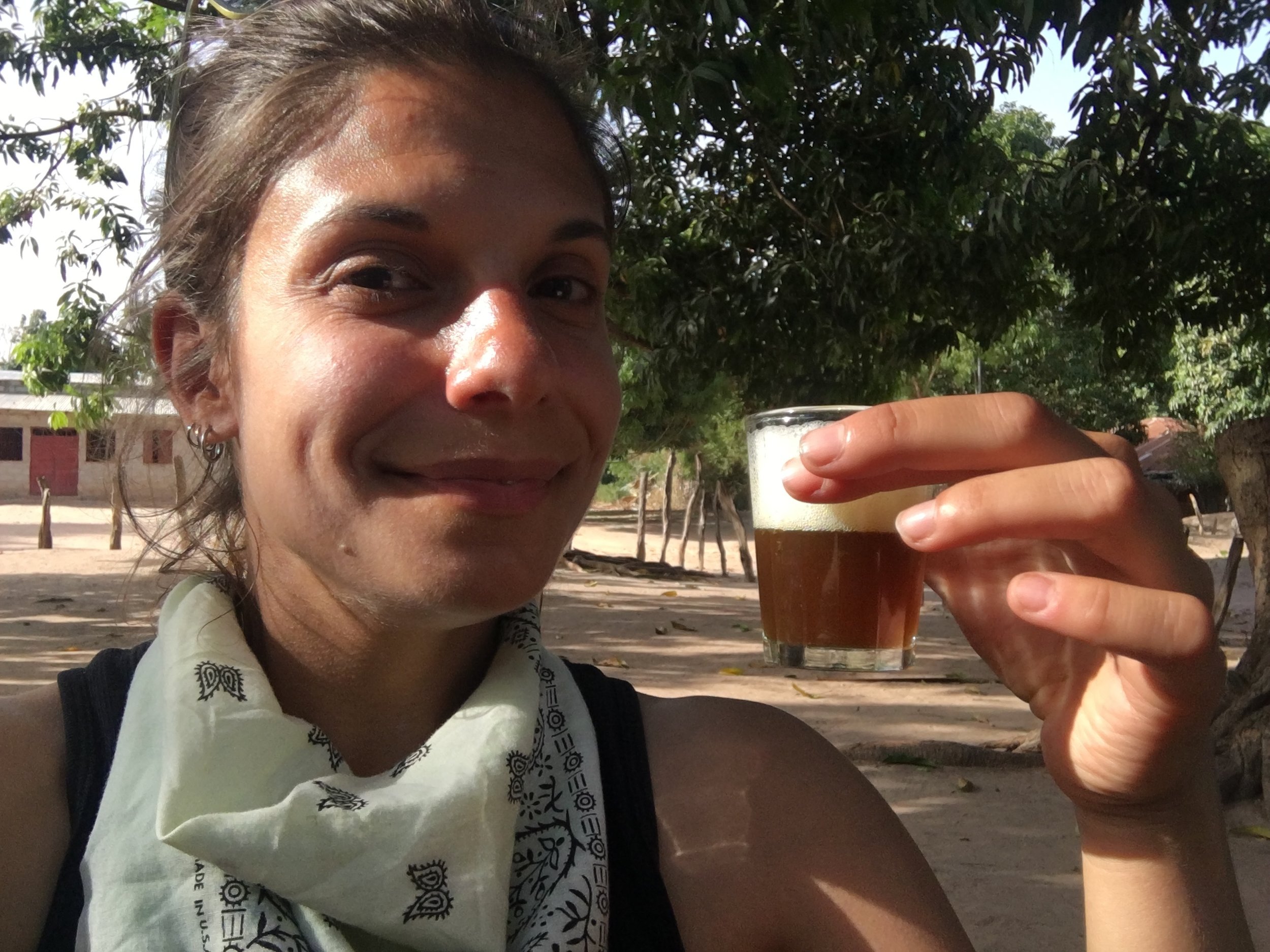 Senegalese tea comes in small glass cups. It’s strong and bitter with lots of sugar added.