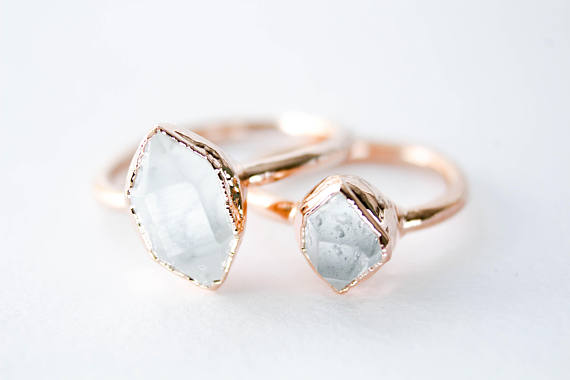   Herkimer Diamond Ring  by The Fox &amp; The Stone 