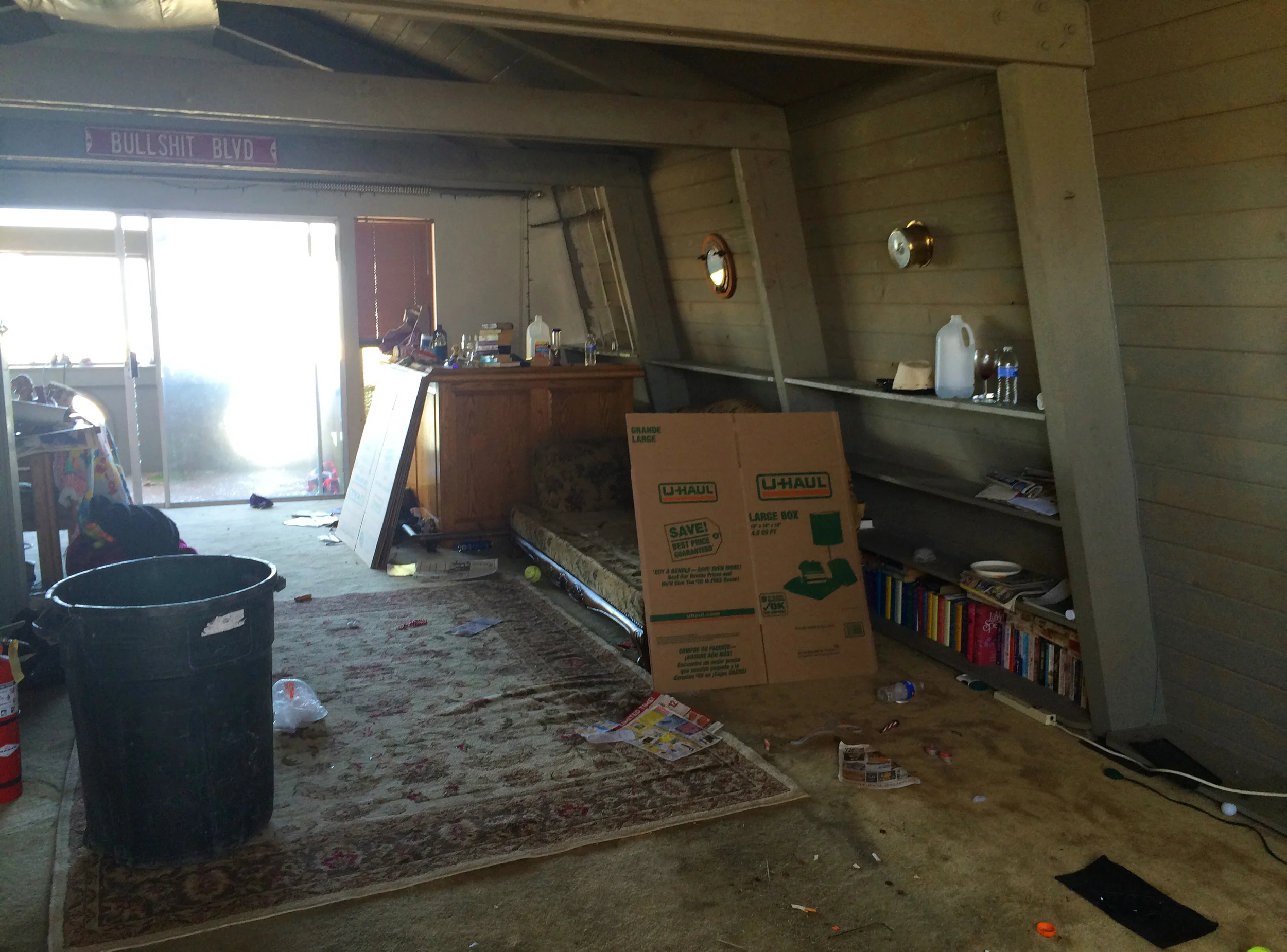 Before photo of The Beach Lodge living quarters.