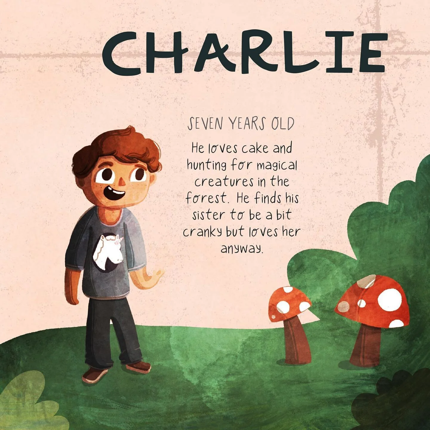 Meet Charlie
.
.
.
You&rsquo;ve met him in the pages of our story so far but what do we know about him? Charlie is a rambunctious boy who believes wholeheartedly in magic. He enjoys drawing with his sister or relaxing by the fireplace and listening t