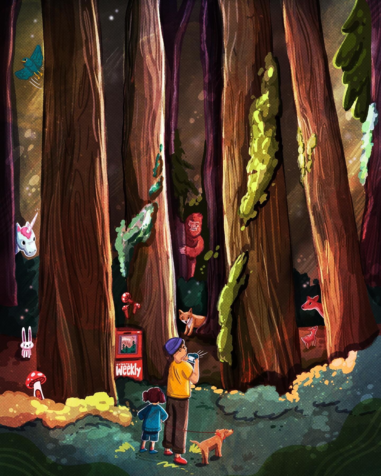A little Eugene Weekly version of Where&rsquo;s Waldo this week for the travel issue. 👌

#art #digitalart #illustration #procreate #coverart #altweekly