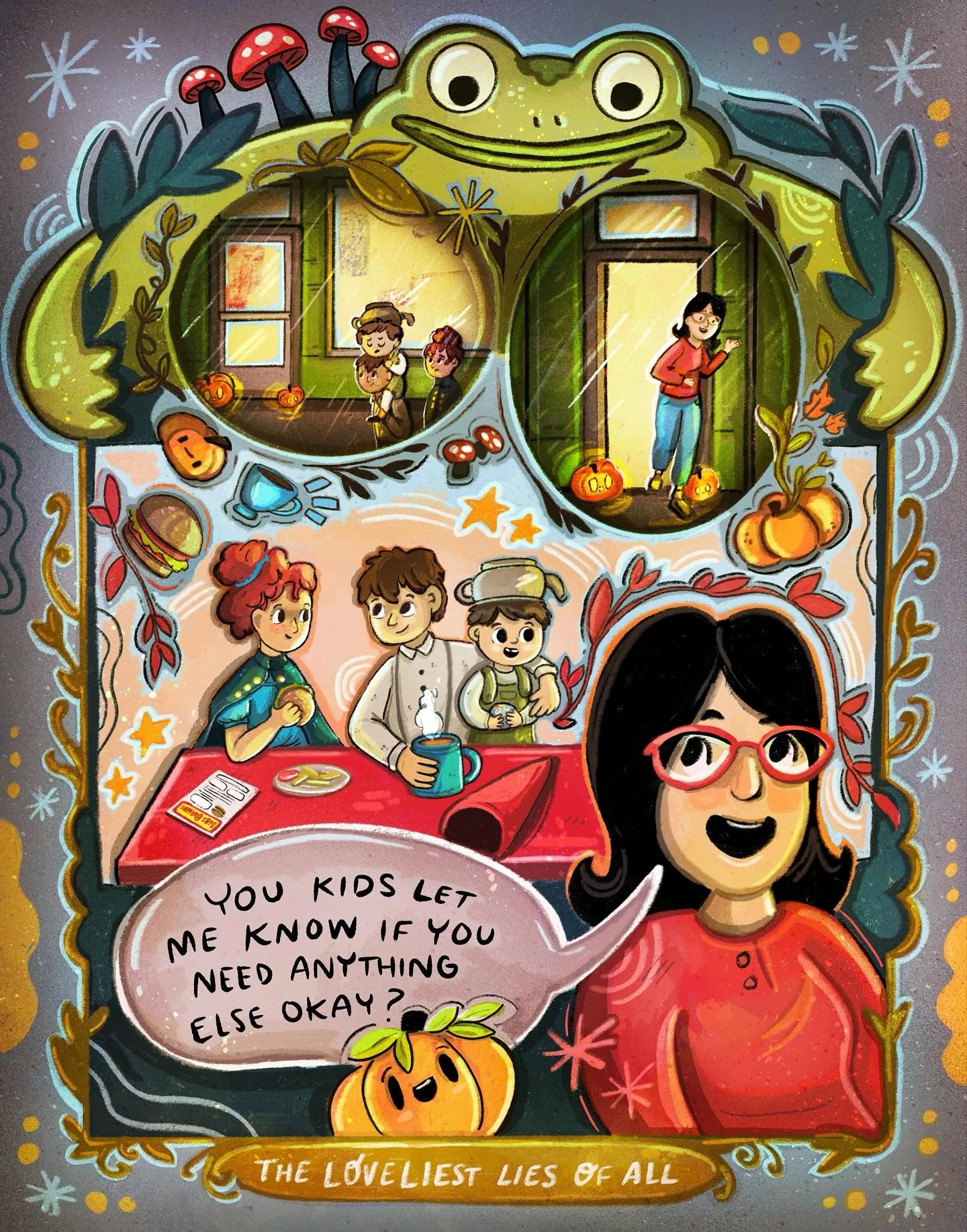 Over the Garden Burger 🍔🐸🍄
Two of my comfort shows smashed into one. This crossover wormed its way into my psyche and now there are like five different sketches on my iPad ready to go. 
#overthegardenwall #bobsburgers #fanart #art #otgwfanart #b