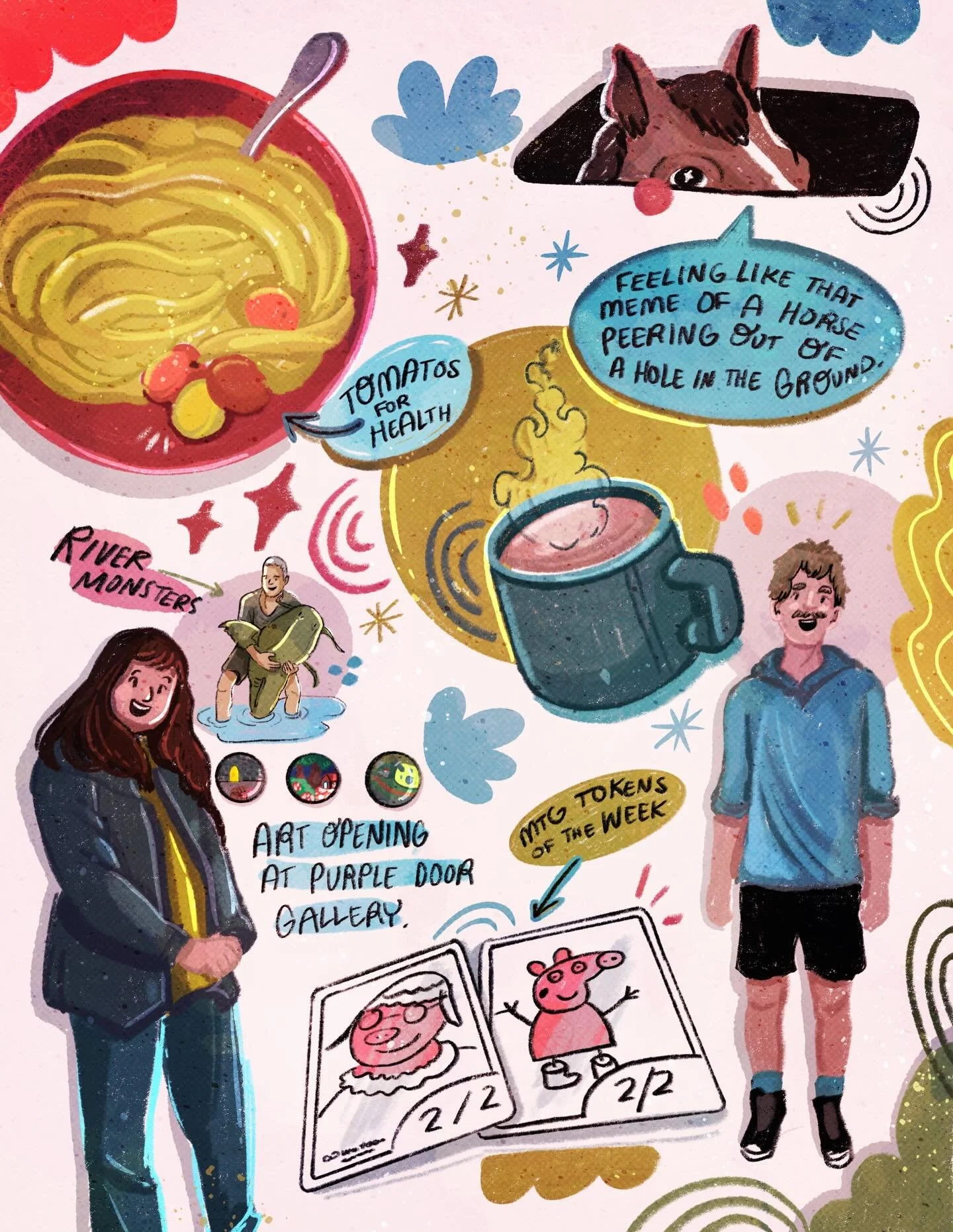 Journal of the past few weeks. Plus horse portal.

#illustration #nonfictioncomics #madewithprocreate