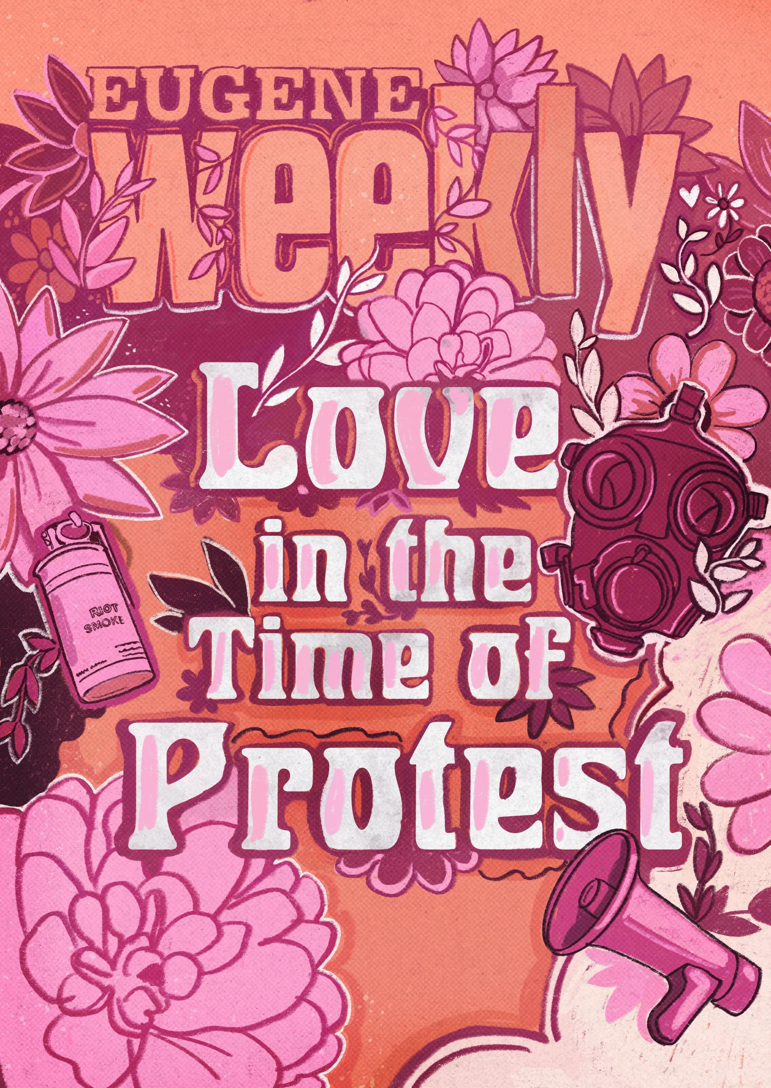'Love in the Time of Protest' Cover Illustration, Eugene Weekly 2026