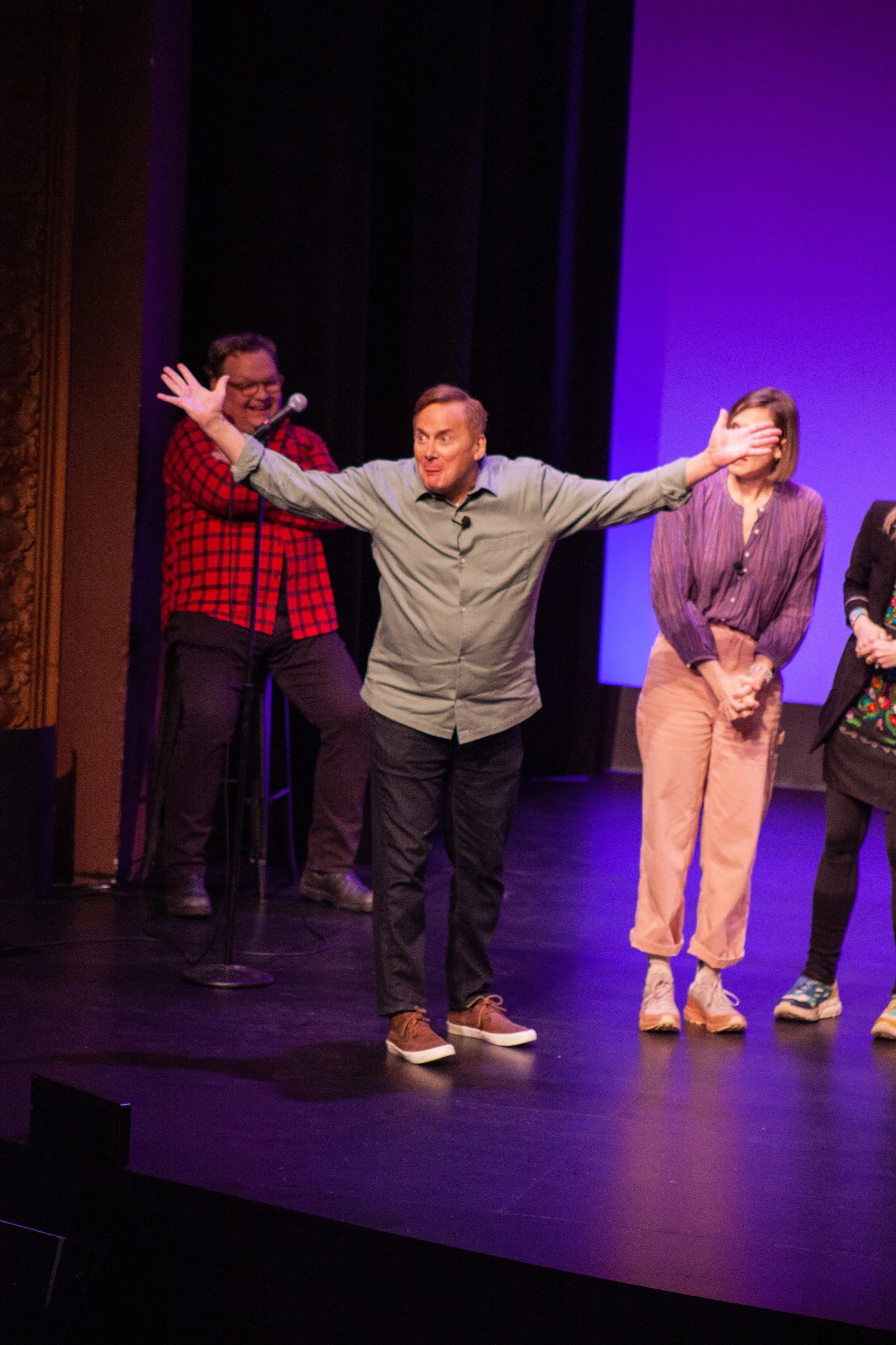 Michael Hitchcock, Andy Richter, Jessica Makinson