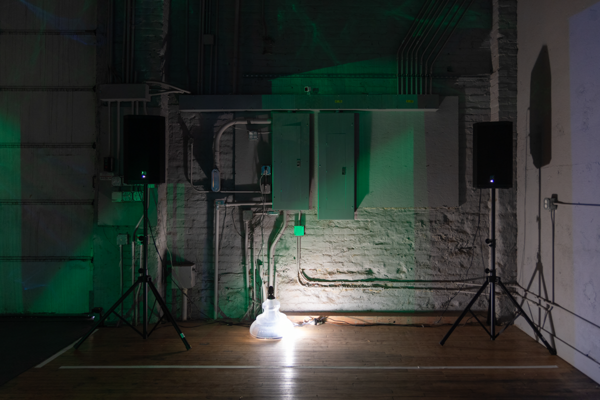 Sound installation setup for 'Hear, Here', March 2026, curated by Drew Austin. photos: Raymundo Muñoz.