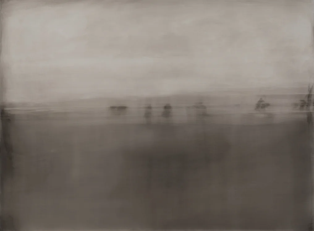 Sans Titre 17-2, oil on mylar, 37 x 51 in.