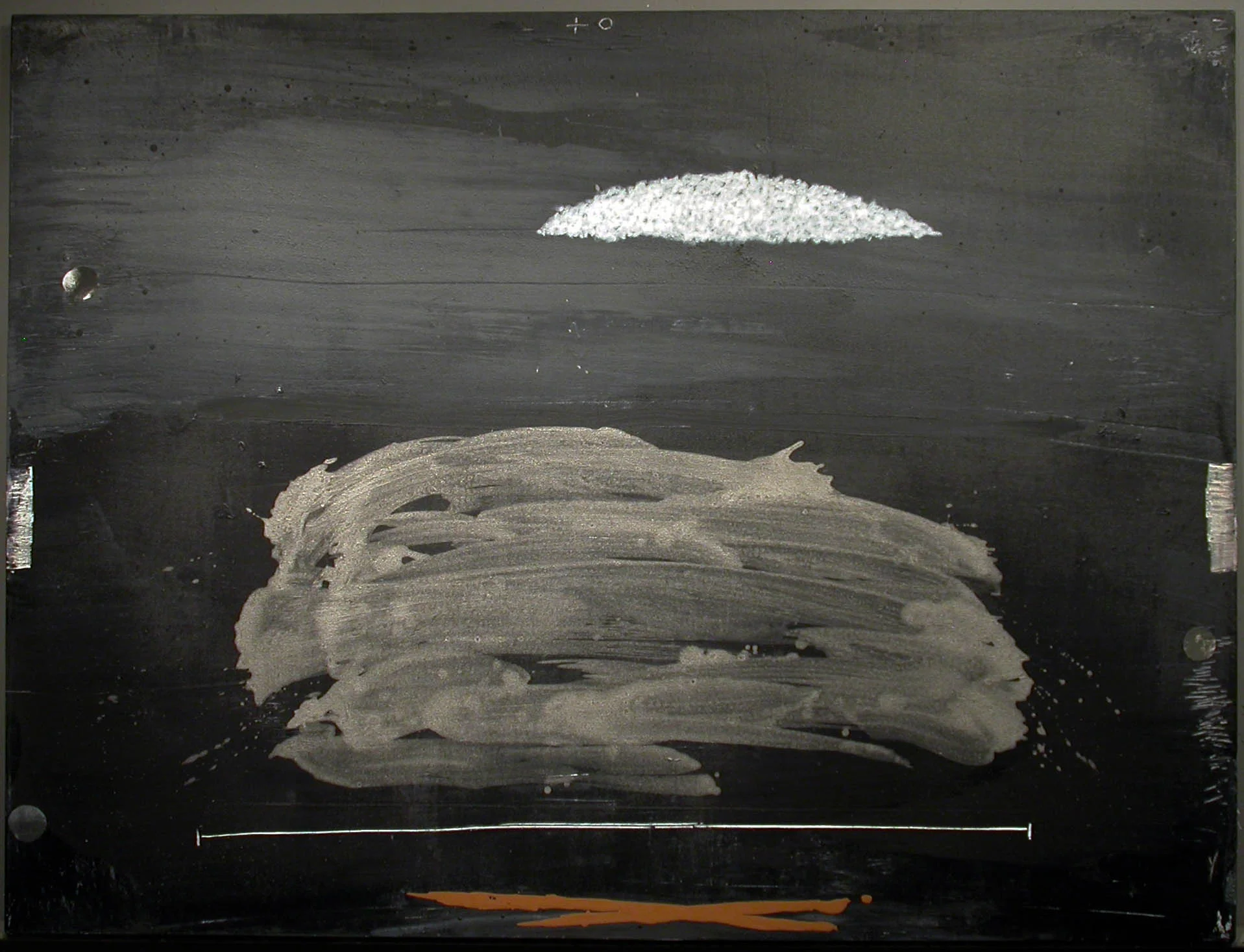 No Clouded Judgement Today, mixed media on canvas, 45 x 60 in.