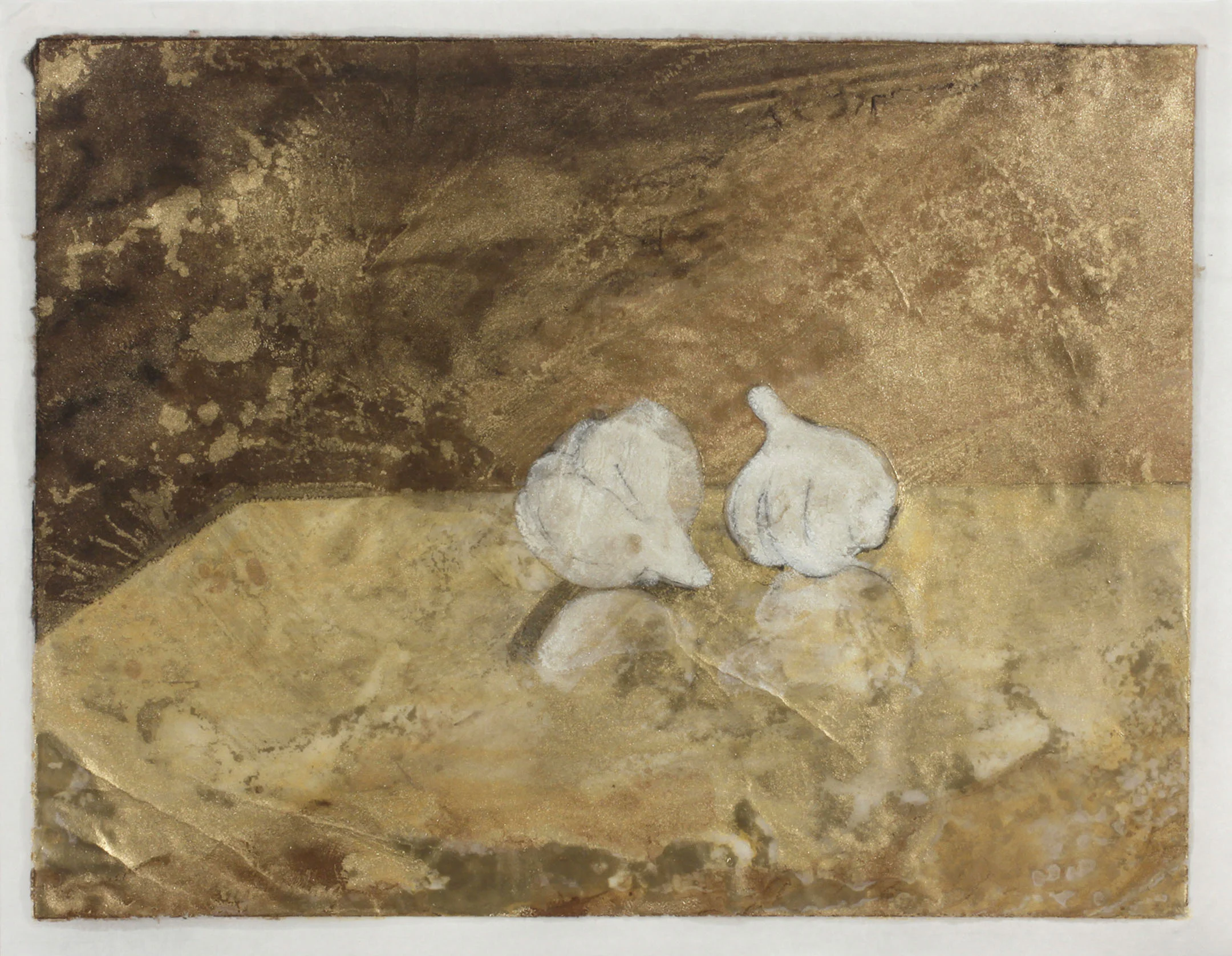 Jeu de résonnances I, encaustic monotype, 12 x 15.5 in.