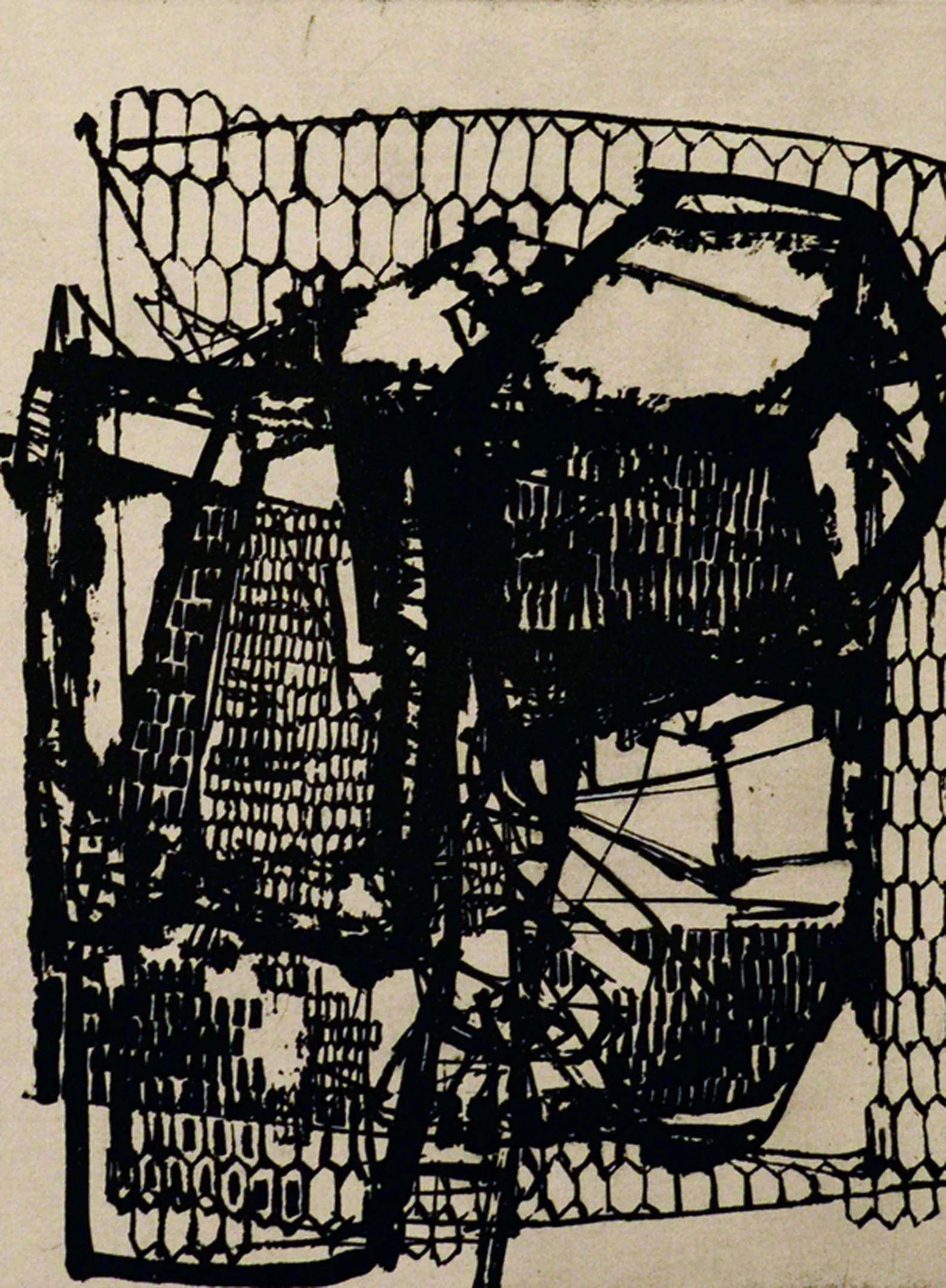 In Which it Houses, intaglio, chine colle 12.0 x 9.0 in