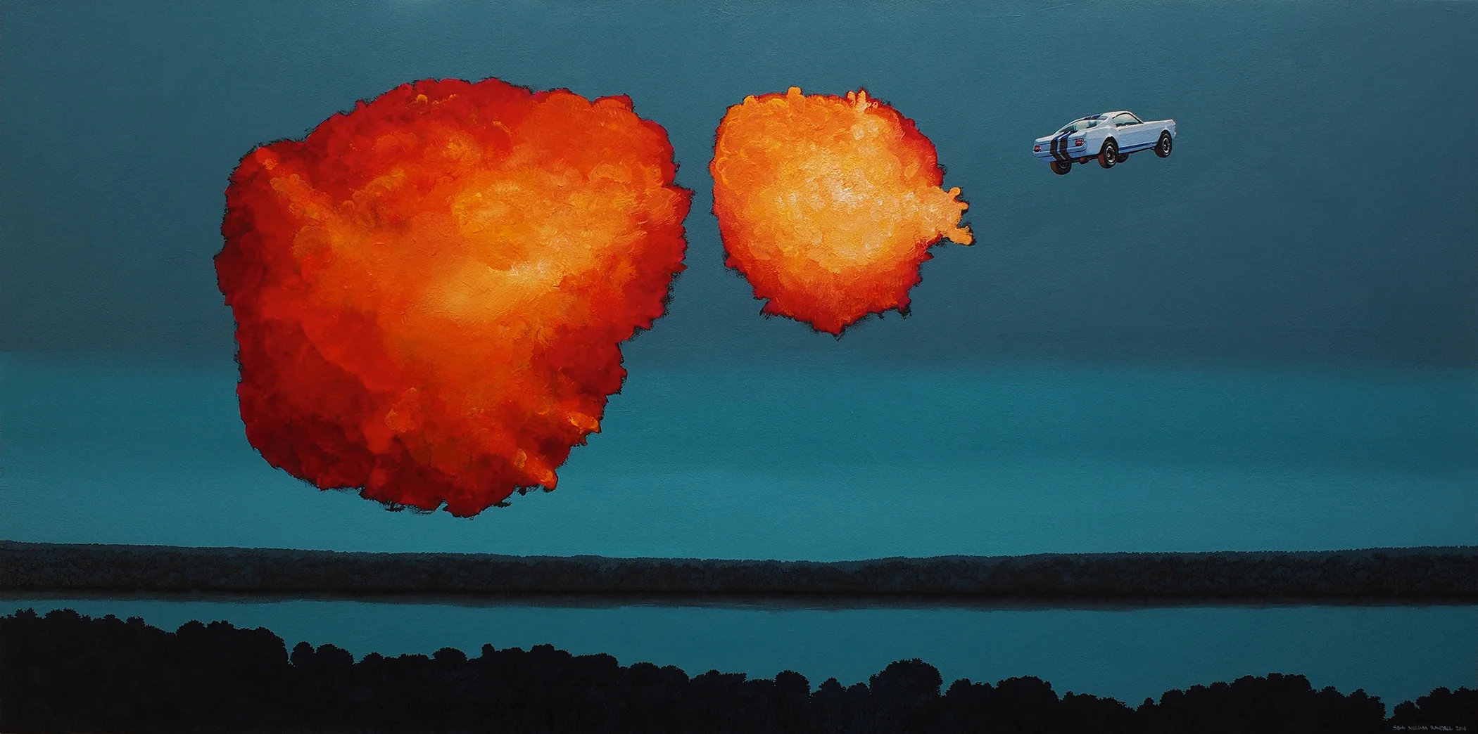Ride On, acrylic on canvas 36.0 x 72.0 in