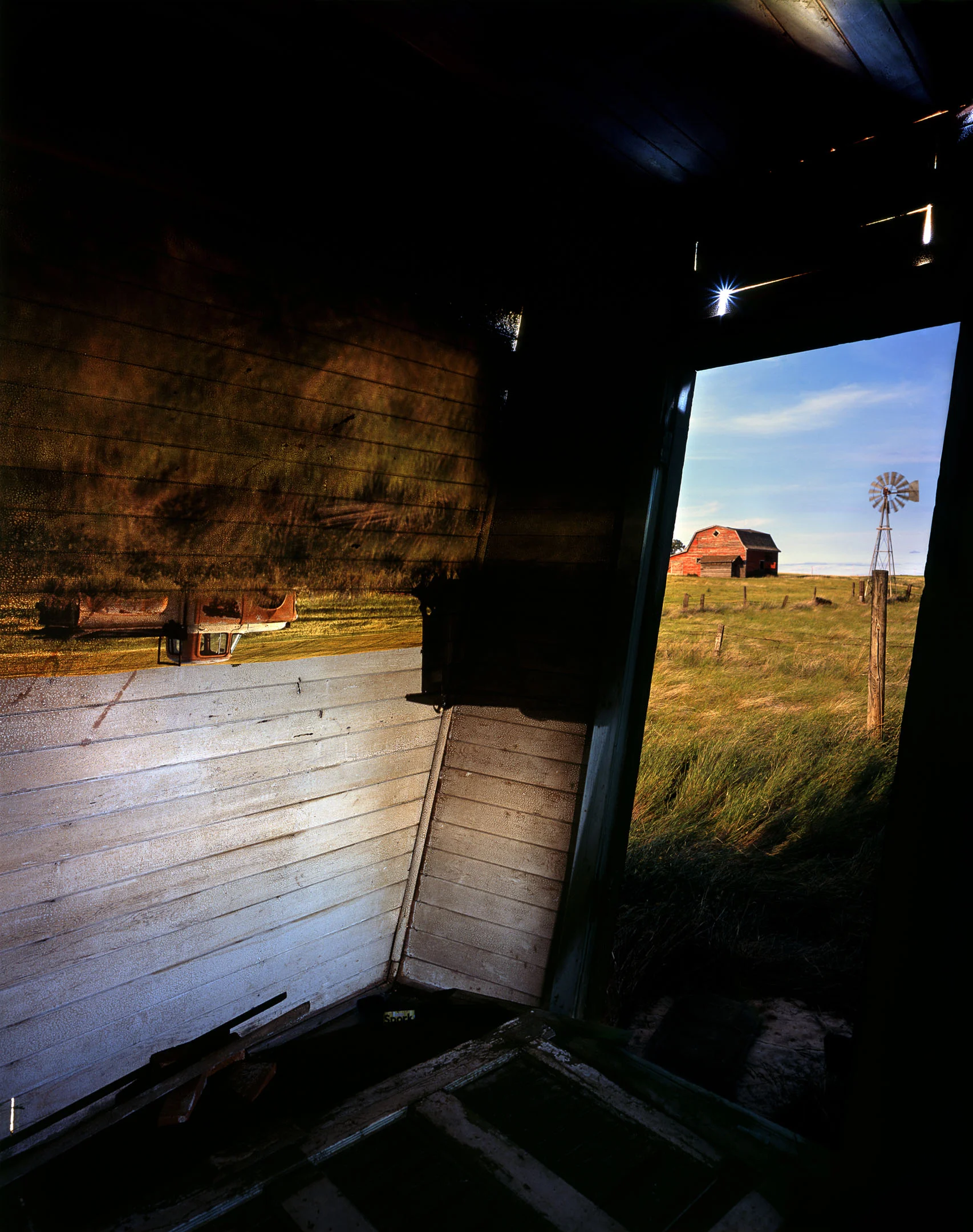 Truck & Barn, edition of 4, metallic lightjet print mounted behind acrylic 60.0 x 48.0 in
