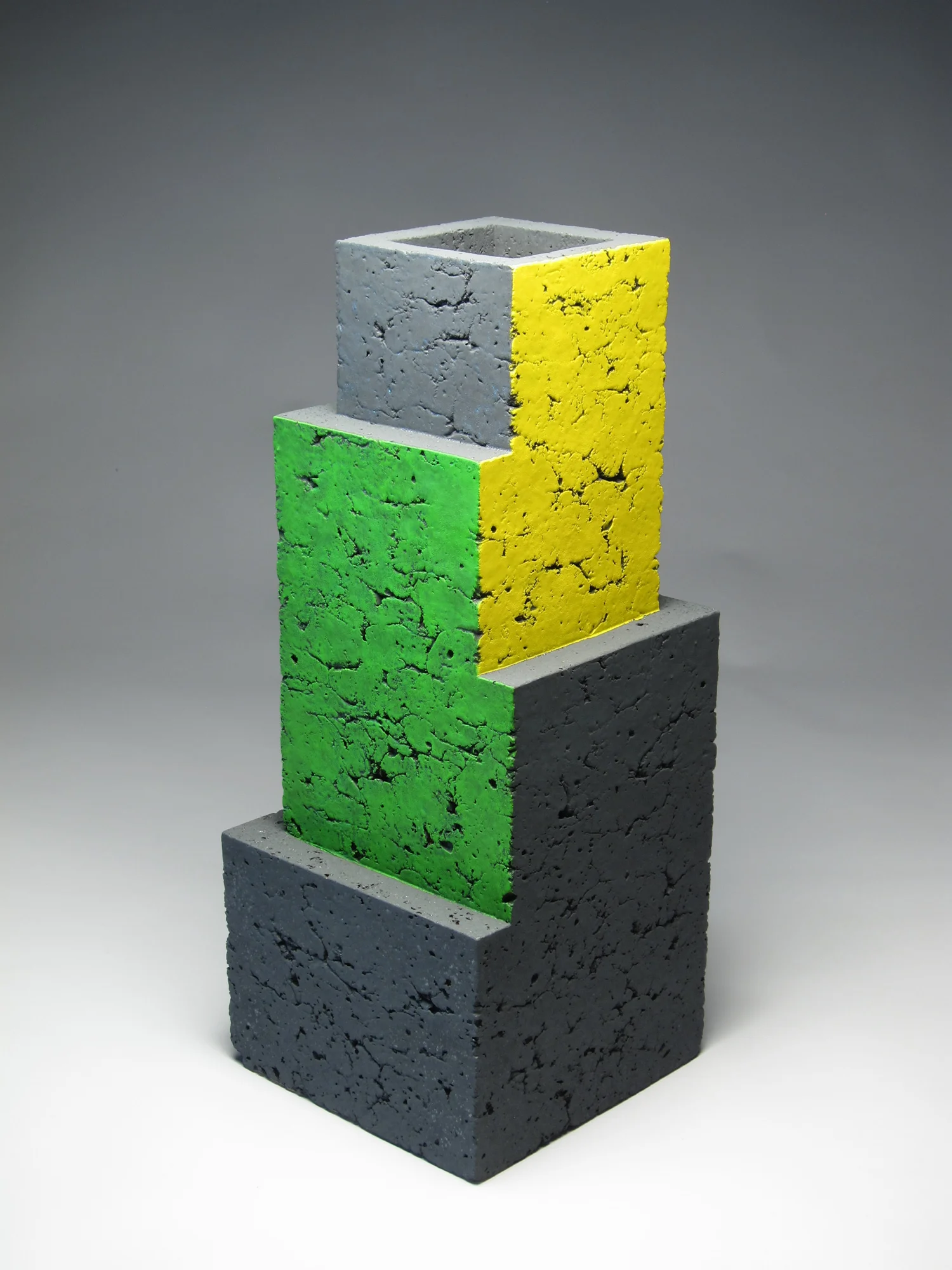 Ziggurat 4.2, reduction-fired stoneware, 23 x 9 x 9 in.