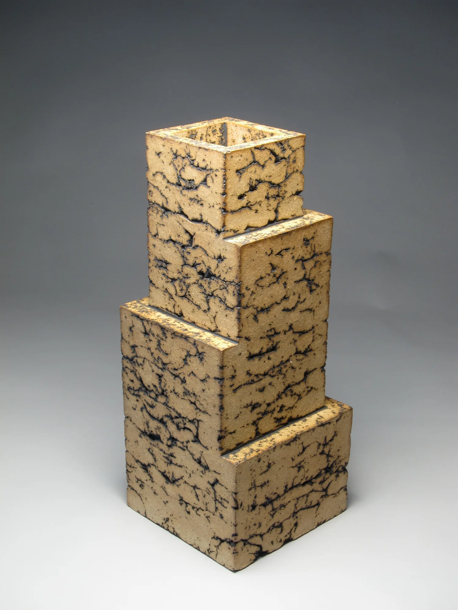 Ziggurat 4.1, reduction-fired stoneware, 23 x 9 x 9 in.