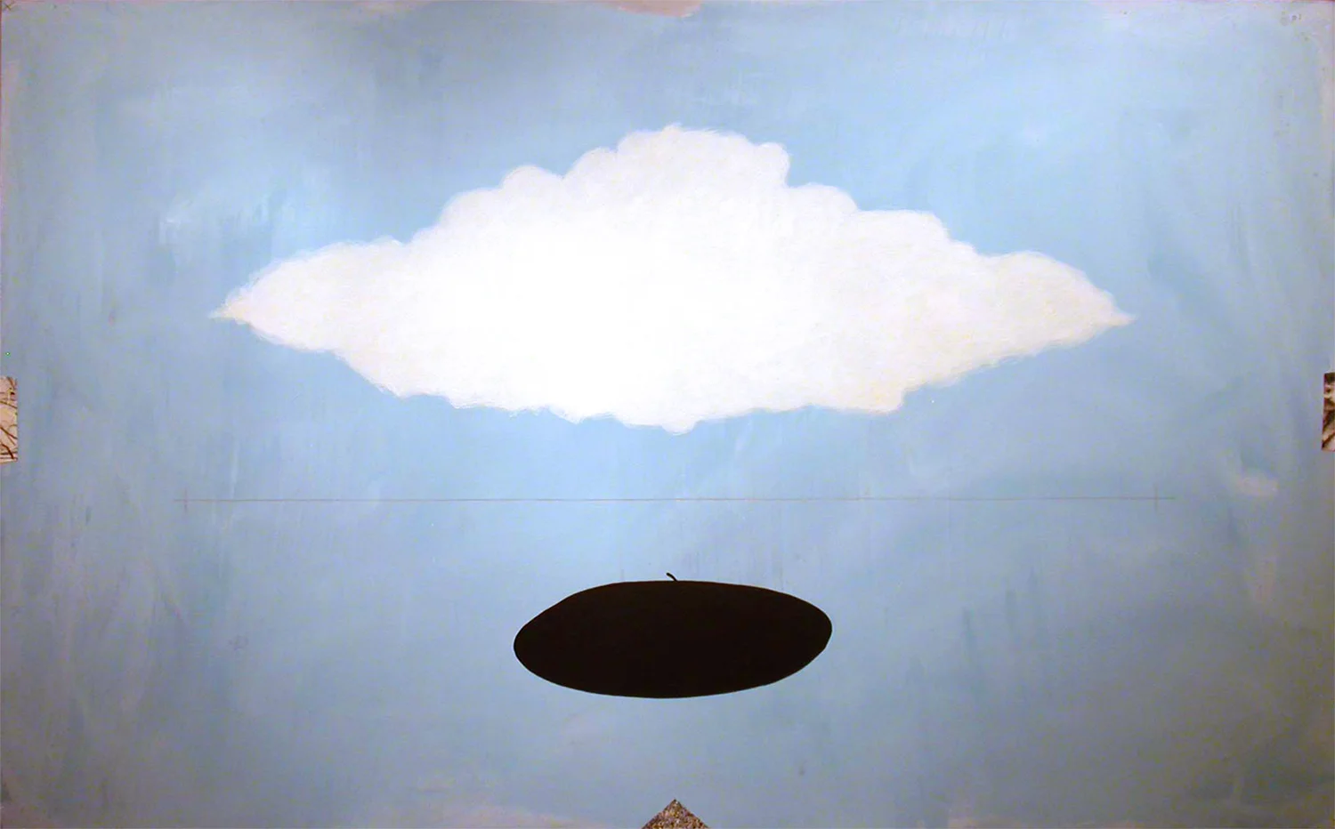 There Will Be No Sky Falling Here Today, mixed media on canvas, 57 x 92 in.