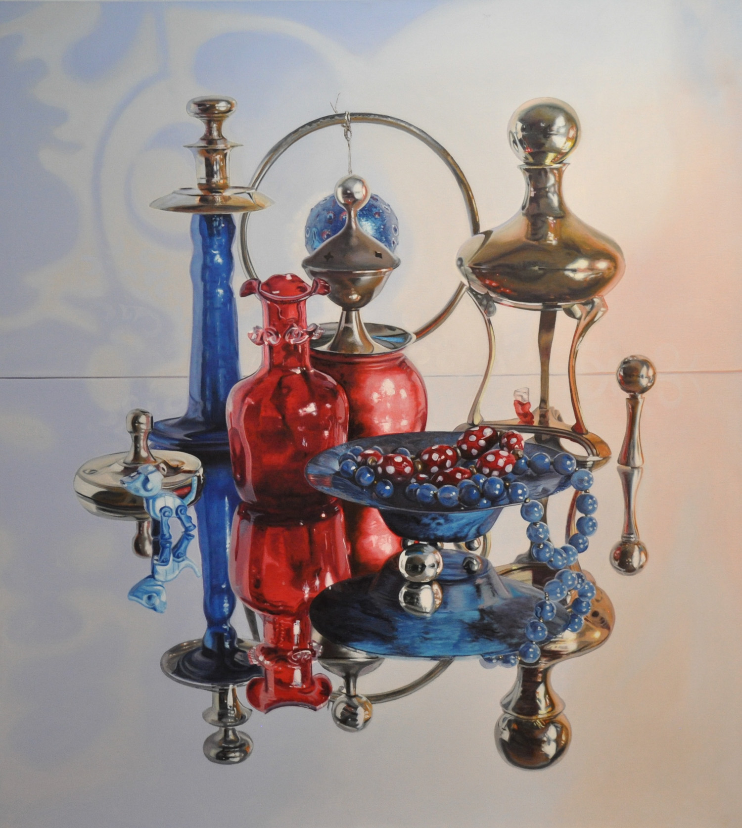 Primary Cycle, oil & alkyd on canvas, 40 x 36 in.