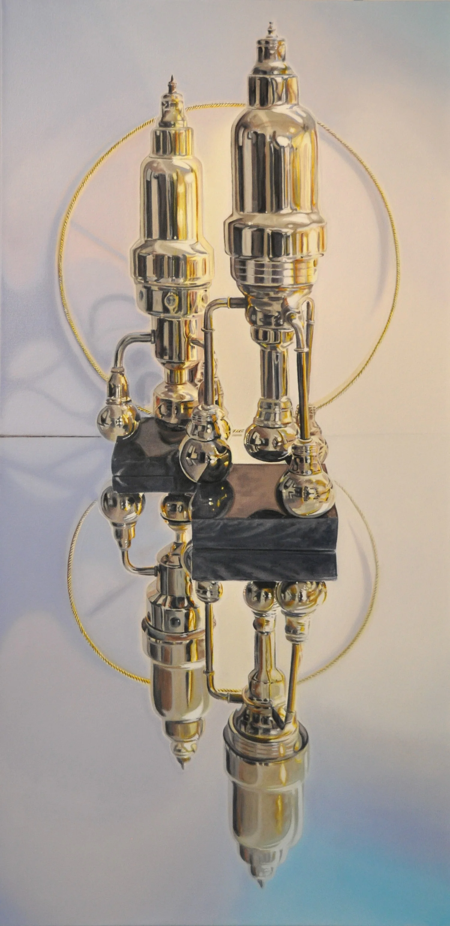 Rockets, Luke’s, oil & alkyd on canvas, 48 x 24 in.