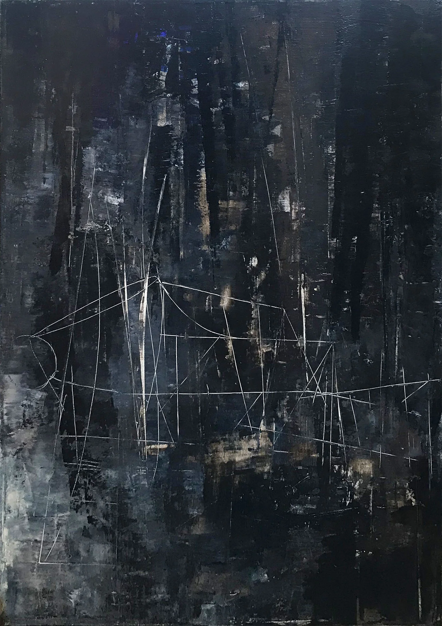 My Language Has Been Lost and Forgotten, acrylic on canvas, 40 x 27 in.