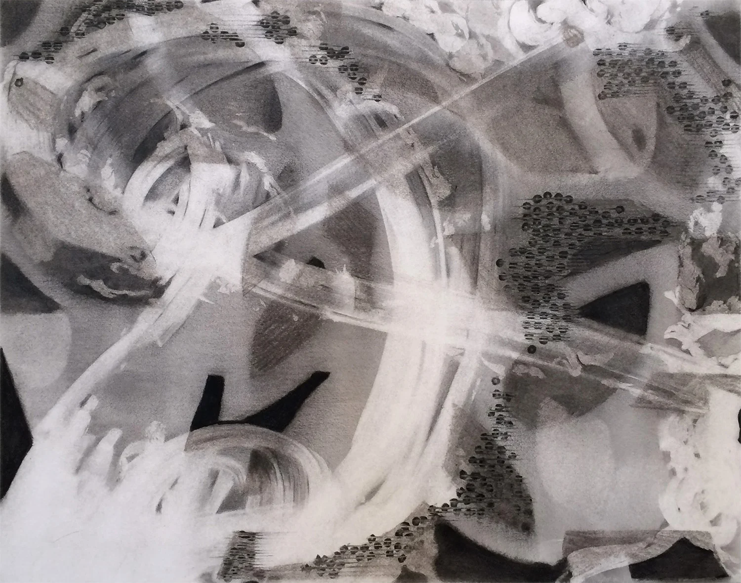 Untitled, charcoal on acid free paper, 17 x 14 in.