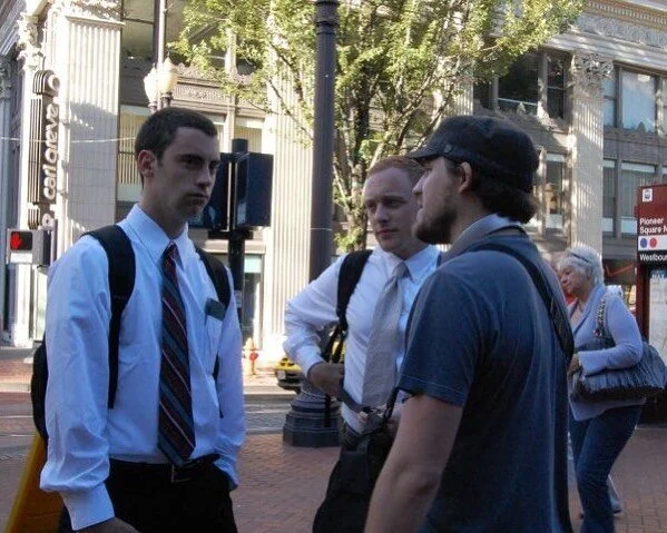 &ldquo;The Falls&rdquo; 2012, filming at pioneer square in Portland.