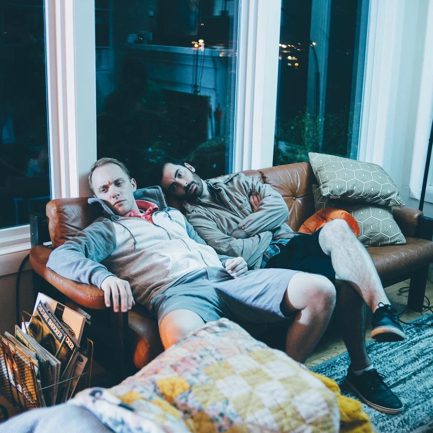 Nick Ferrucci &amp; Ben Farmer in between takes during the filming of  The Falls: Covenant of Grace.