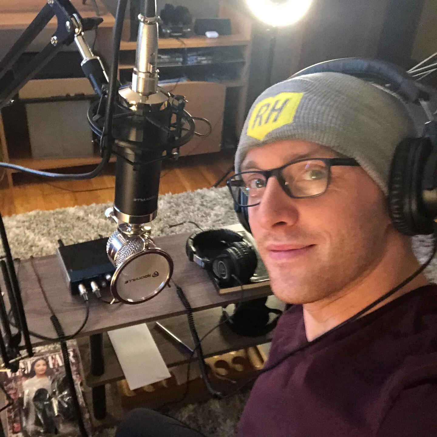 Actor Ben Farmer who starred in &ldquo;The Falls&rdquo; has started working on a book on tape based on the novel. More info on that coming soon! Check out that fancy sound set up he&rsquo;s rockin&rsquo;