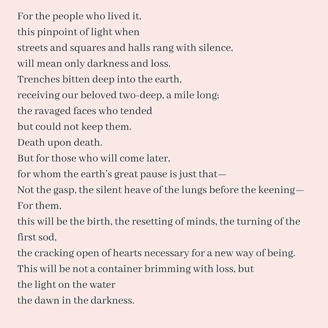 As life has unfolded around us these past months, I have been heartbroken, incredulous &mdash; and quiet. Other brave souls did better than me, and I honour them. I honour my beautiful friend Bridget who is an aged care nurse and a mum, who still fou