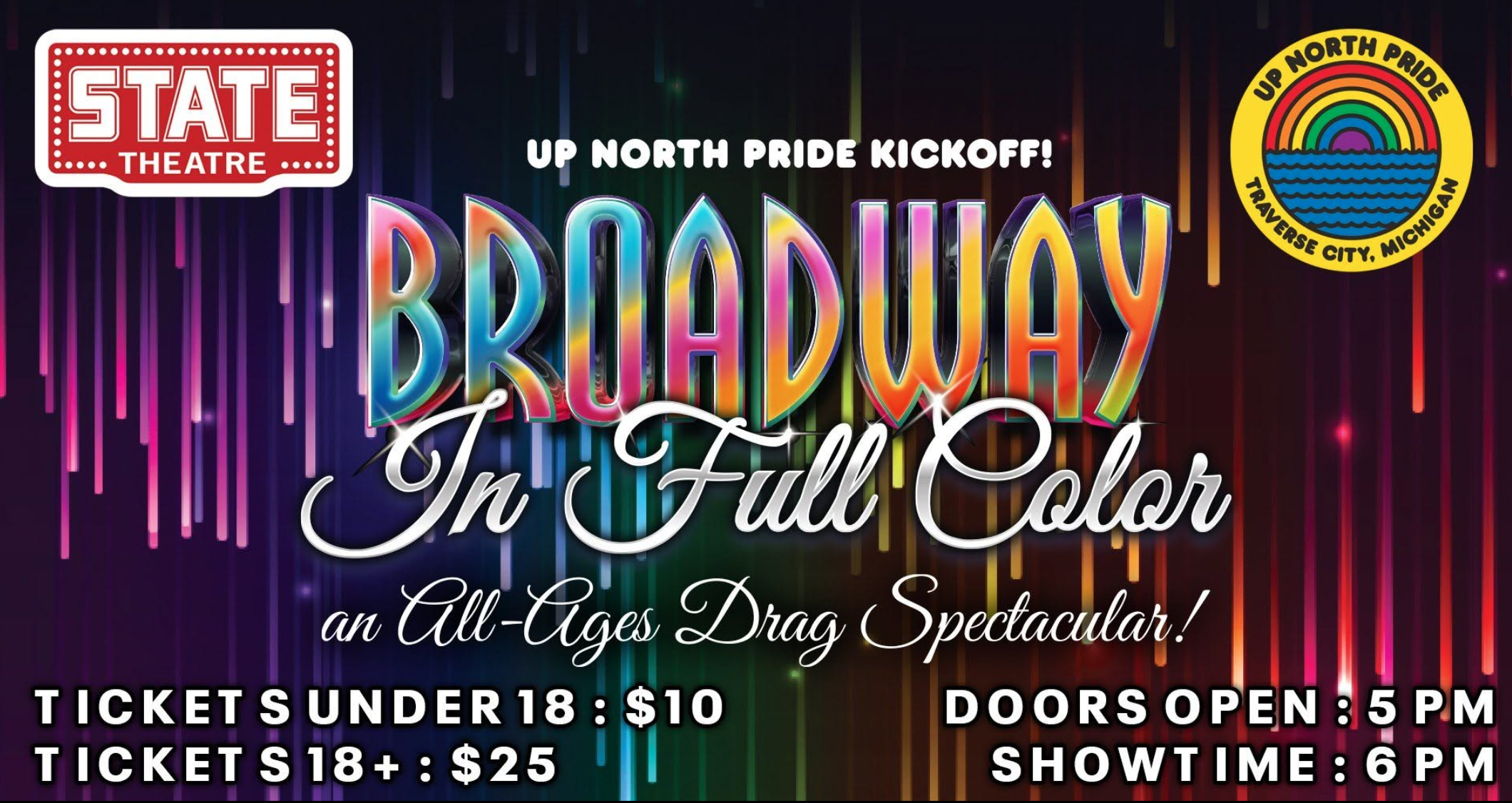 🤝🌈Broadway in Full Color: UNP Pride Kickoff Drag Show at State Theatre!