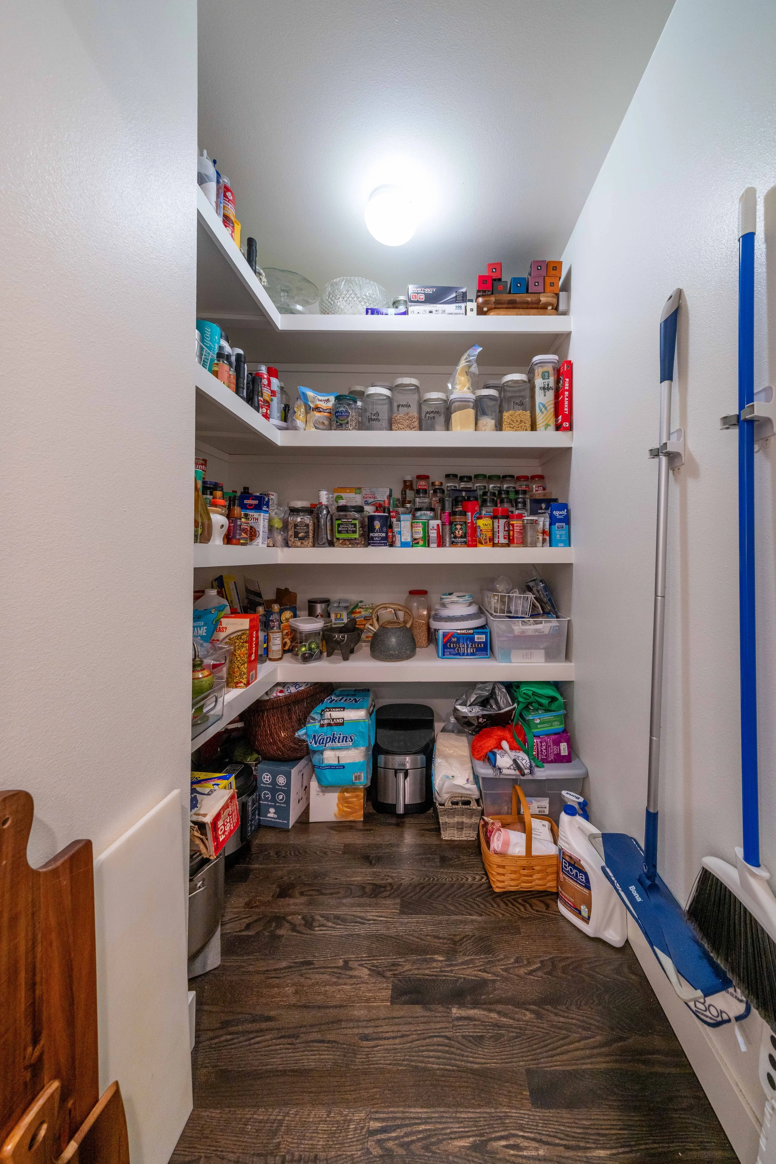 Walk-in Pantry in the Kitchen