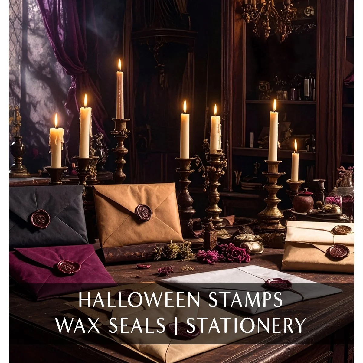 Halloween Stamps, Wax Seals, and Stationary