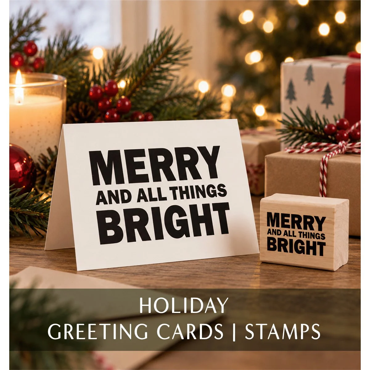 Holiday Christmas Greeting Cards &amp; Stamps