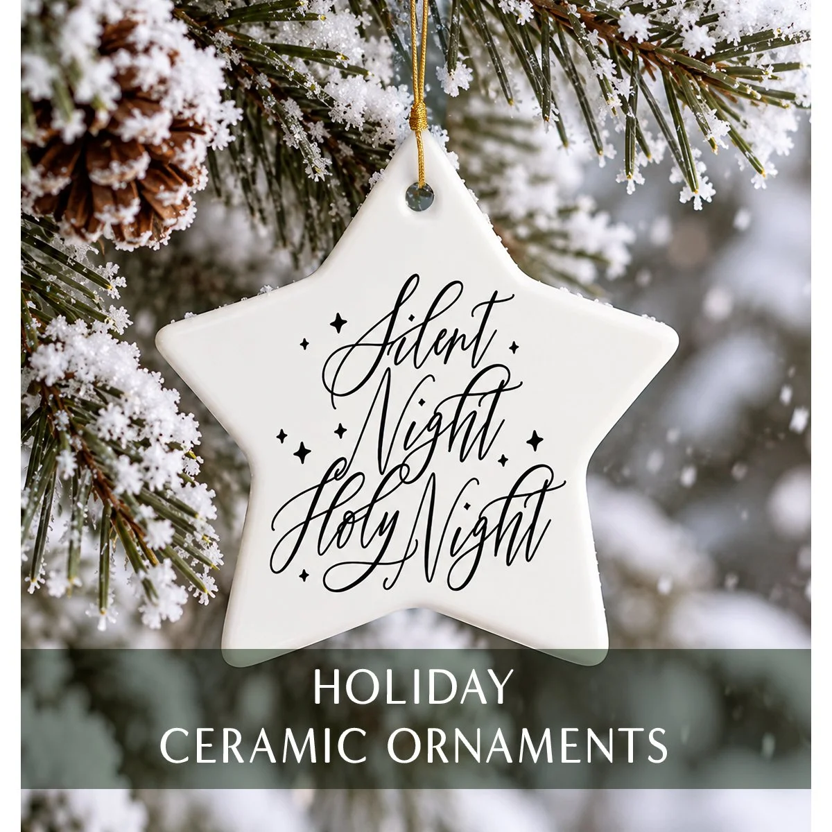 Holiday Christmas Ceramic Ornaments